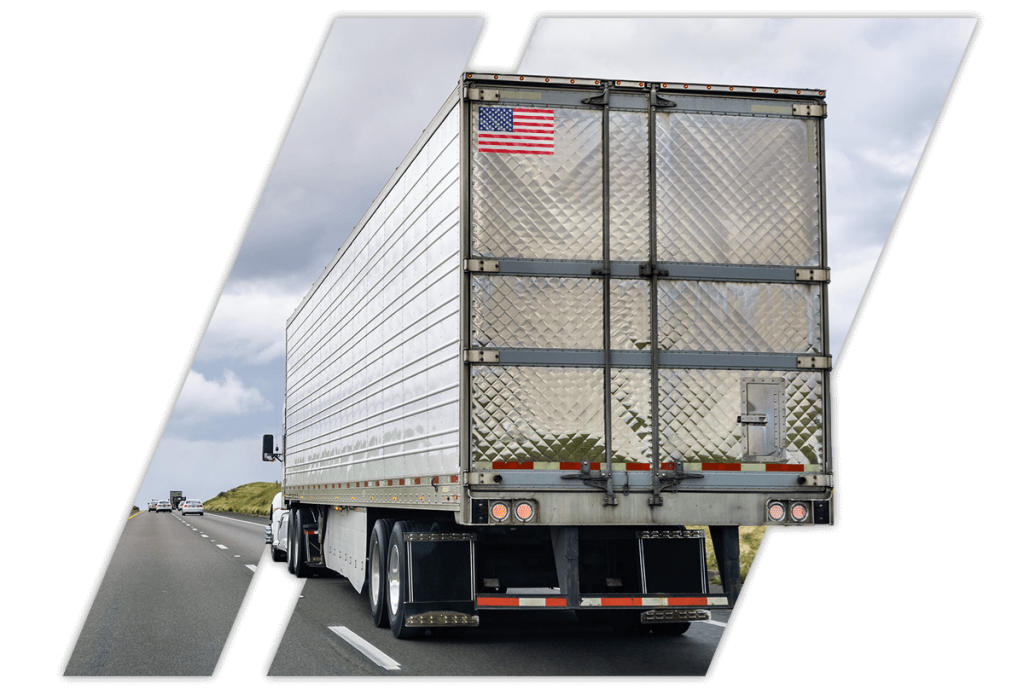 The back of a commercial truck