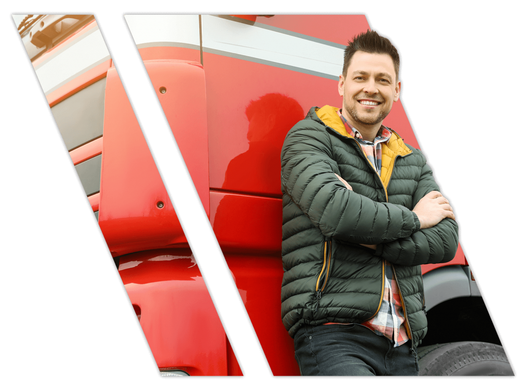 CDL student at licensed truck driving school for training