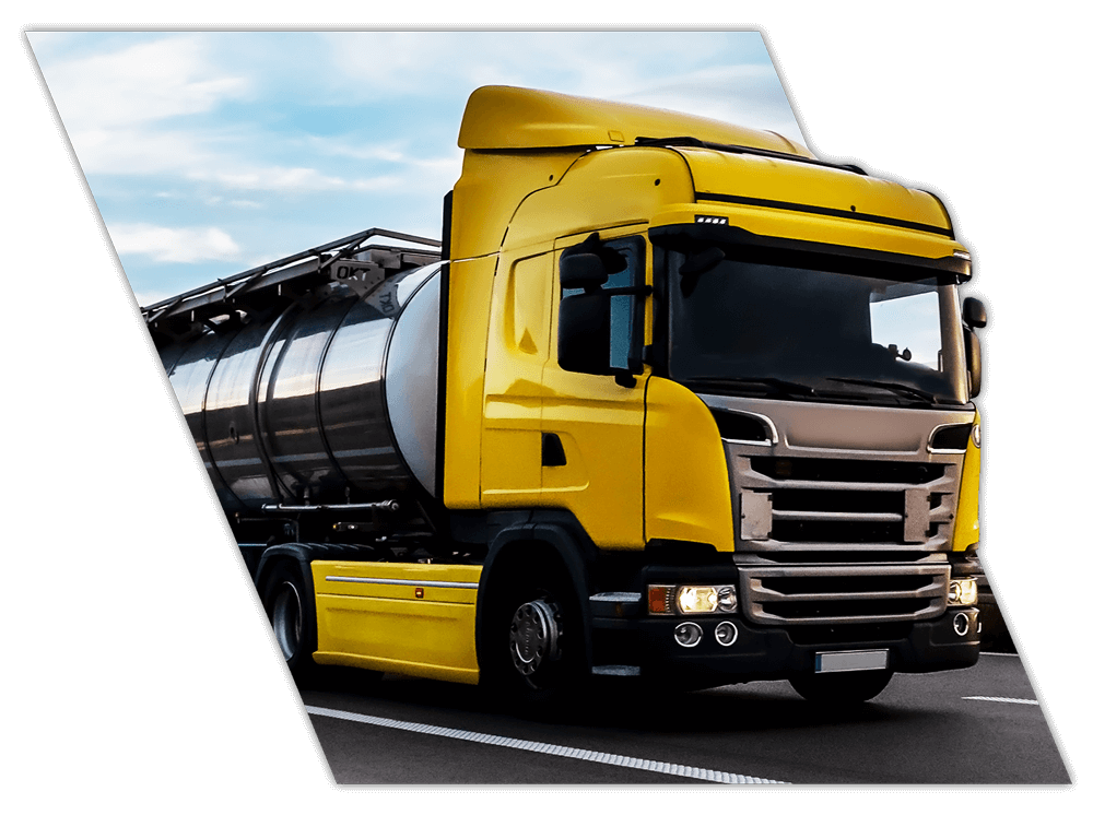 Yellow truck used for students of CDL nights classes in New Orleans